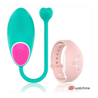 Wearwatch Egg Watchme виброяйцо с пультом управления в виде часов, 8,5х3.2 см (зеленое с розовым пультом) DreamLove (Зеленый) 