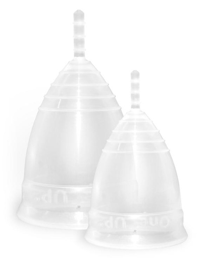 Набор менструальных чаш OneCUP SPORT, S и L (прозрачные) (Прозрачный) 
