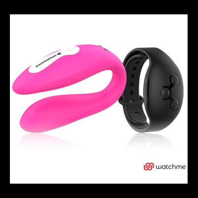 Wearwatch Dual Watchme вибратор для пар с пультом управления в виде часов, 9х2.5 см (розовый с чёрным пультом) DreamLove (Черный) 