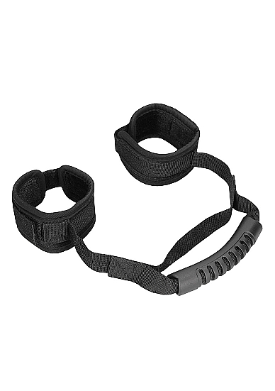 OUCH! V&V Adjustable Handcuffs with Handle наручники (оковы, фиксаторы), 50х5 см (чёрный) Shotsmedia (Черный) 