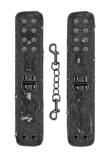 Ouch! Roughend Denim Style джинсовые наручники, 26х5.5 см (чёрный) Shotsmedia (Черный) 