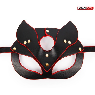 NoTabu - Черно-красная игровая маска с ушками (Черный) 