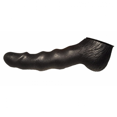 Анальная насадка для страпона Black Bent 14 см (чёрный) А-Полимер (Черный) 