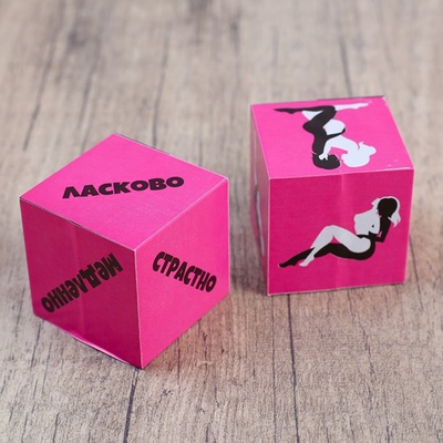 Сима-Ленд Девушки - Кубики для любовных игр девушек (Розовый) 