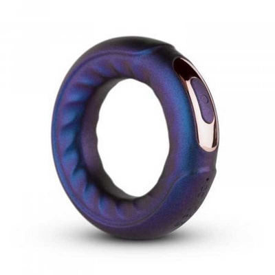 ONE-DC Hueman - Saturn Vibrating Cock/Ball Ring - эрекционное кольцо-бампер с вибрацией, 4.7 см (Синий) 
