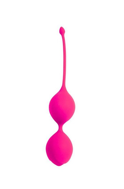 Розовые двойные вагинальные шарики с хвостиком Cosmo, 3 см (Розовый) 