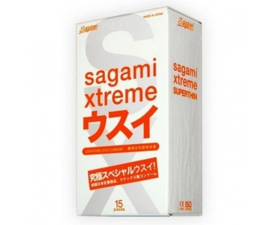 Презервативы Sagami Xtreme 0.04 мм - 15 шт в уп. (Прозрачный) 