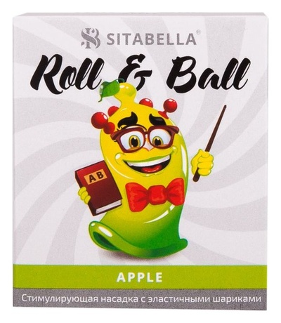 Sitabella Roll Ball Apple - Стимулирующий презерватив-насадка с ароматом яблока (1 шт) НАСАДКИ SITABELLA (Прозрачный) 