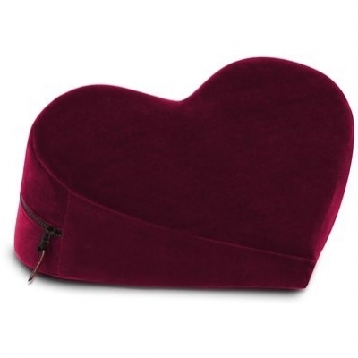 Liberator Retail Heart Wedge - Подушка для любви малая в виде сердца, 33 x 48 x 11 см (рубин) (Бордовый) 