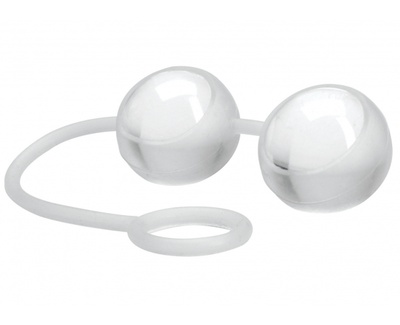 Вагинальные шарики Climax® Kegels Ben Wa Balls with Silicone Strap Topco Sales (Белый) 