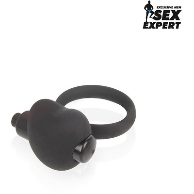 Стимулирующее эрекционное кольцо с вибрацией Sex Expert, 3см (чёрный) (Черный) 