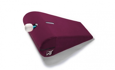 Liberator R-Axis Magic Wand - Подушка для любви малая с отверстием под массажер, 35.5х61х17 см (рубиновый) (Бордовый) 