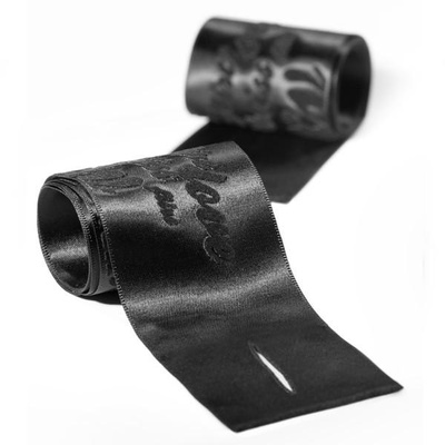 Атласные наручники Silky sensual от Bijoux (Черный) 