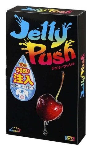 Sagami Jelly Push - презервативы с дозатором смазки, 19 см 