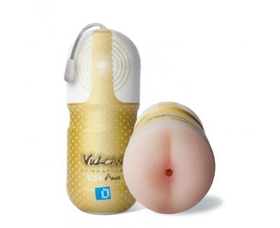 Мини-мастурбатор анус с вибрацией Vulcan Love Skin® Masturbator Ripe Anus + Vibe (телесный) Topco Sales 