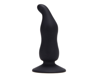 Анальная пробка с присоской Bottom Cap - 11 см (чёрный) Toy Joy (Черный) 