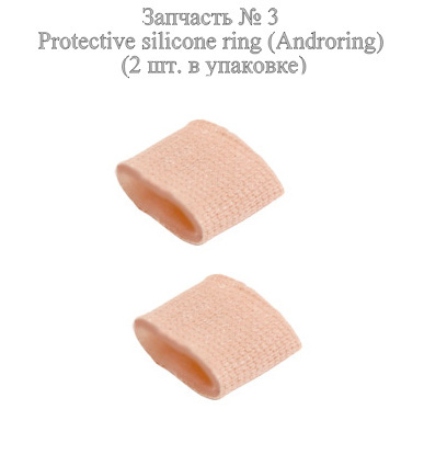 Protective silicone ring (Androring) - запасные части для экстендера Andro-Penis, 2 шт Andromedical (Бежевый) 
