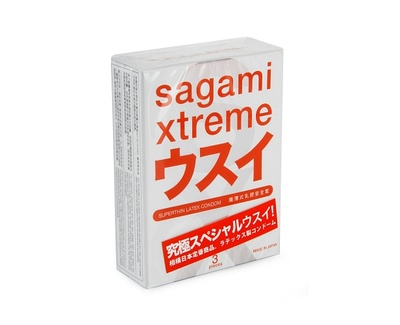 Ультратонкие кондомы Sagami Xtreme №3 (Прозрачный) 