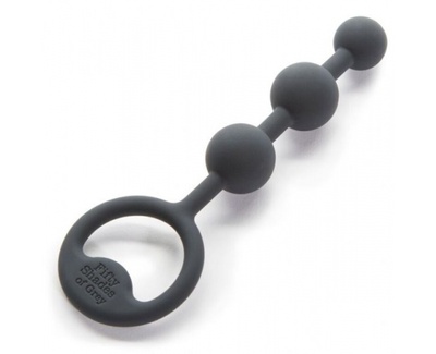 Анальные шарики Carnal Bliss Silicone Anal Beads, 2.2 см (серый) Fifty Shades of Grey 