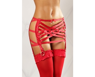 Пояс для чулок из шлеек Amorous Rapture garter belt - Lolitta (L/XL) (Красный) 