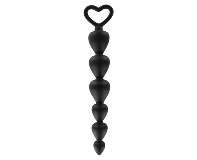 Анальная цепочка Bottom Beads, 17.5 см - Toy Joy (чёрный) (Черный) 