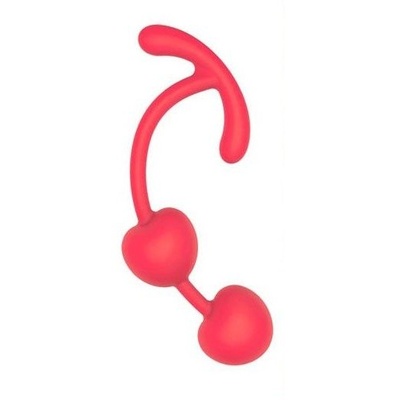 Шарики вагинальные с удобной ручкой у основания (красный) SWEET TOYS 