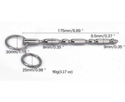 Мощный стимулятор для уретры от Notabu, 17.5 см (Серебристый) 