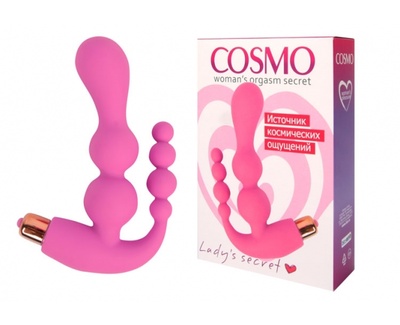 Оригинальный вибратор для девушек Cosmo 18 см. (Розовый) 