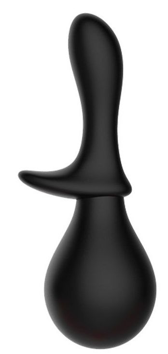 Анальный душ с насадкой для стимуляции 11 см (чёрный) SEX EXPERT (Черный) 