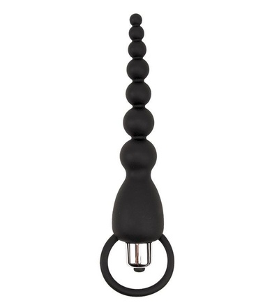 Анальная ёлочка с вибрацией Sex Expert 15.5 см (чёрный) (Черный) 
