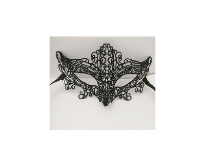 Кружевная маска в венецианском стиле White Label (Черный) 