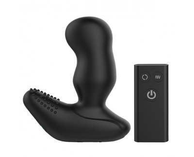 Массажер простаты с вибрацией и вращающейся головкой Nexus Revo Extreme - 10 см (чёрный) (Черный) 