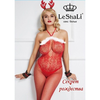 Эротический костюм снегурочки LeShali №4 (S/M/L) (Красный) 