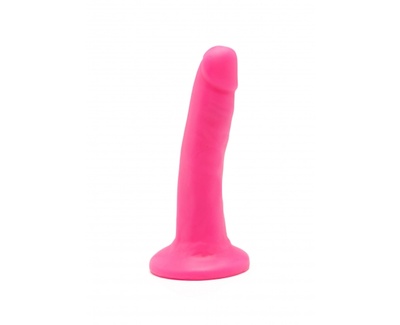 Гладкий фаллоимитатор с присоской Happy Dicks - 15 см (розовый) Toy Joy 
