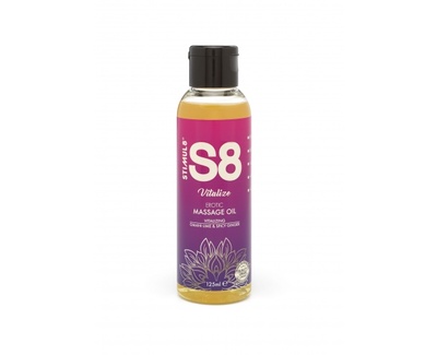 Ароматизированное массажное масло S8 Massage Oil Vitalize Omani Lime & Spicy Ginge, 125 мл (лайм и имбирь) Stimul8 