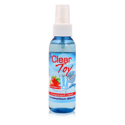 Очищающий спрей Clear Toy Клубника с антимикробным эффектом, 100 мл Биоритм (Бесцветный) 