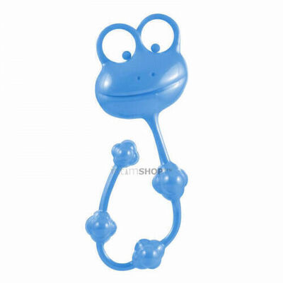 Анальная цепочка LoveToys Frog Anal Beads, голубая LoveToy (Китай) 