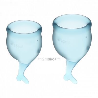 Менструальные чаши Satisfyer Feel Secure, 2 шт в наборе, голубой 