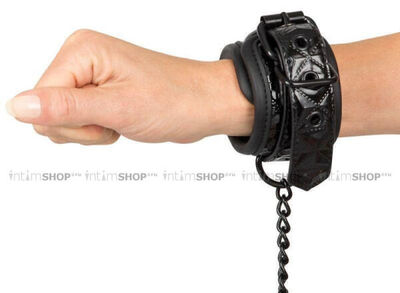 Наручники ORION Bad Kitty Handcuffs с геометрическим узором (Черный) 