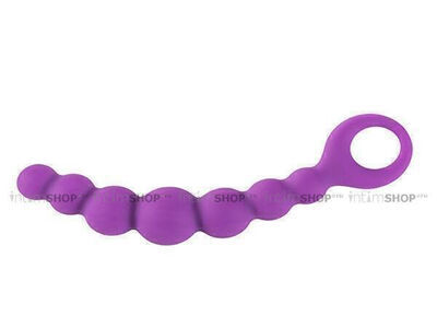 Анальная цепочка Adrien Lastic Bubble Chain, фиолетовая (Фиолетовый) 