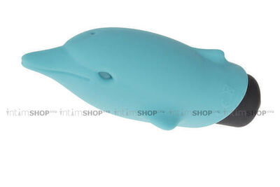 Мини-вибростимулятор Дельфин Adrien Lastic Pocket Dolphin, голубой (Бирюзовый) 