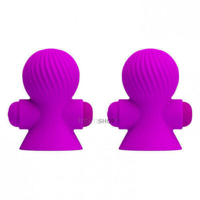 Вибропомпы на соски Pretty Love Nipple Sucker, фиолетовые (Фиолетовый) 