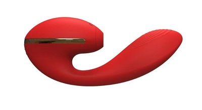 Kiss Toy Tina - вибромассажёр зоны G с нагревом, 17.5х3.5 см. (Красный) 