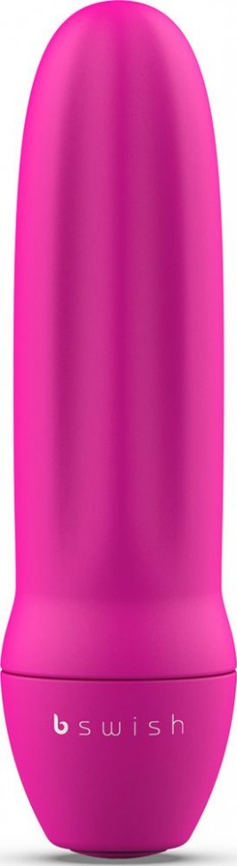 Ярко-розовая рельефная вибропуля Bmine Basic Reflex - 7,6 см. B Swish (ярко-розовый) 