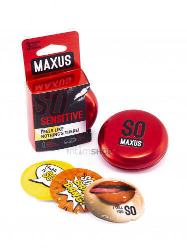 Презервативы Ультратонкие MAXUS Sensitive №3 (Бесцветный) 