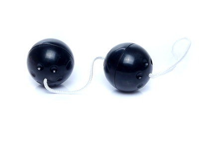 Duo-Balls Black - Вагинальные шарики, 3,5 см (черный) Boss 