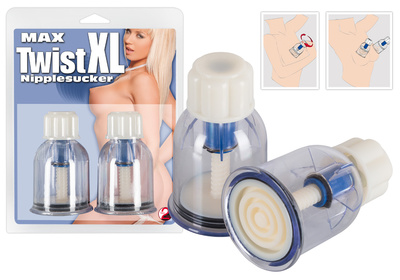 Max Twist Nipple Sucker XL - Вакуумные стимуляторы для сосков, 10,5 см (синий) Orion 
