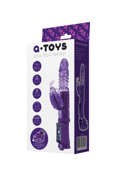 Toyfa A-Toys High-Tech fantasy - Вибратор с клиторальным стимулятором, 23 см (фиолетовый) 