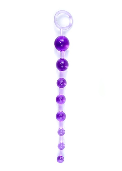 Boss Jelly Anal Beads Purple - Анальная цепочка,29 см (фиолетовый) 
