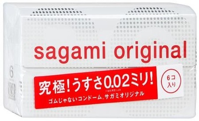 Ультратонкие презервативы Sagami Original 0.02 - 6 шт. (прозрачный) 